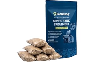 Septic Tank Treatment Packets | Enzyme Rapid Action Breaks Down Grease, Paper, Organic Solids - Controls Drain & Septic Odors