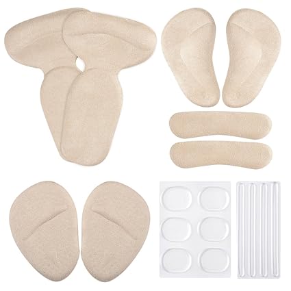 SOUMIT 9 Paar High Heels Kissen | Antislip Silikon Fersenkissen, Fersenhalter, Vorfuß Kissen, Ballenpolster, Heel Liner, Gele