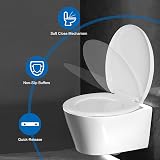 MASS DYNAMIC White Soft Close Toilet Seat Quick Release Top Fix Oval view 4