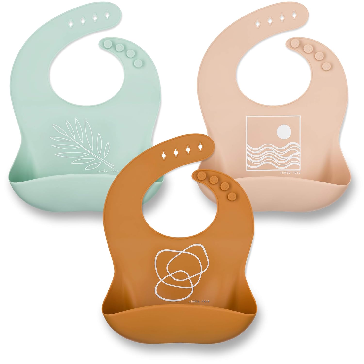 Silicone Baby Bibs for Girls and Boys Waterproof Bib Set