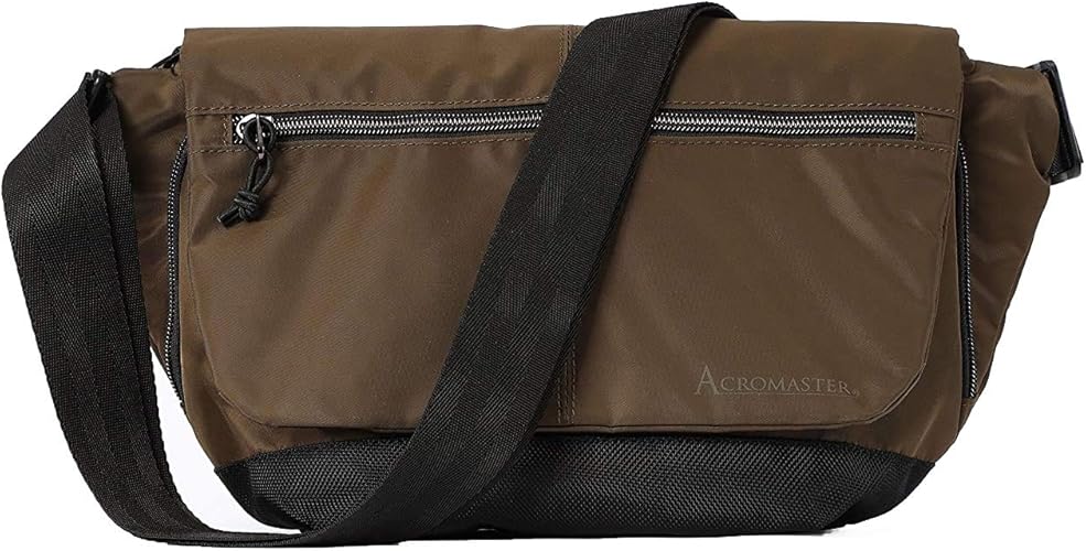 Amazon Co Jp Acromaster Amazon限定ブランド メンズ レディス ショルダーバッグ ショルダー バック ナイロン 撥水 軽量 大容量 多機能 ポケット付き 旅行 トラベル Am 080 カーキ シューズ バッグ