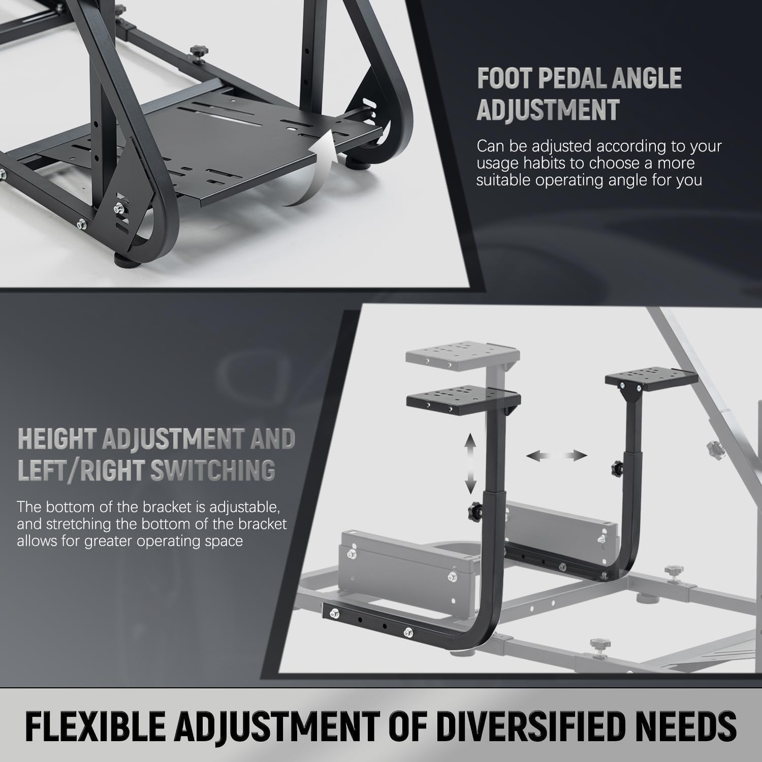 Marada Racing Simulator Cockpit with TV Bracket Mounting Holes Fit for Logitech/Fanatec/Thrustmaster G923 G27 G29 G920 T300, Adjustable Driving Simulator, No Steering Wheel Pedal TV Seat
