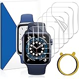 Liwin [6-Pack] Screen Protectors Compatible with Apple Watch 38mm 40mm 41mm 42mm 44mm 45mm, Full Coverage Ultra-Thin HD Clear