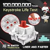 RK ROYAL KLUDGE RK61 QMK VIA 60% Mechanical Keyboard Red Switch White US Layout view 5