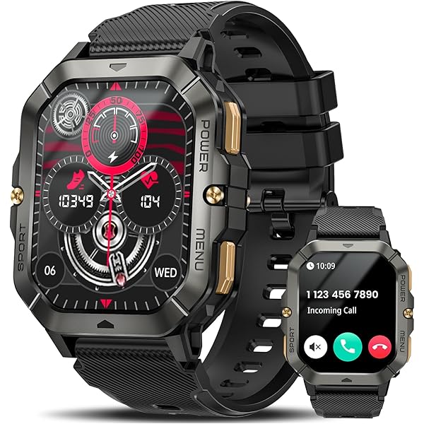 Lamshaw Edelstahl-Armband Für DEKELIFE Smartwatch | Militär-Design, Schnellverschluss, Kompatibel Mit C28, AK57, G39 Pro