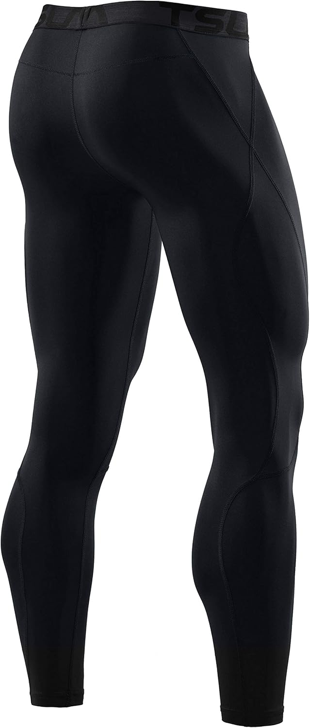 TSLA 1, 2 or 3 Pack Men's UPF 50+ Compression Pants, UV/SPF Running Tights, Workout Leggings, Cool Dry Yoga Gym Clothes : Clothing