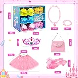 MELAND Princess Dress Up Shoes 3 Set Girls Crown Skirt Toy Gift view 5