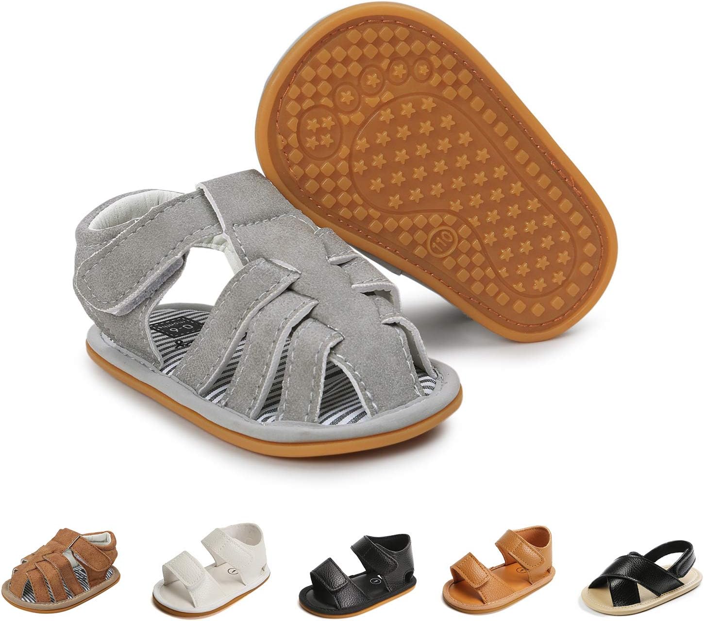 Baby Boy Sandals Summer Crib Shoes Soft Sole Infant Boys Non-Slip First Walkers Shoes