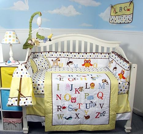 alphabet crib bedding