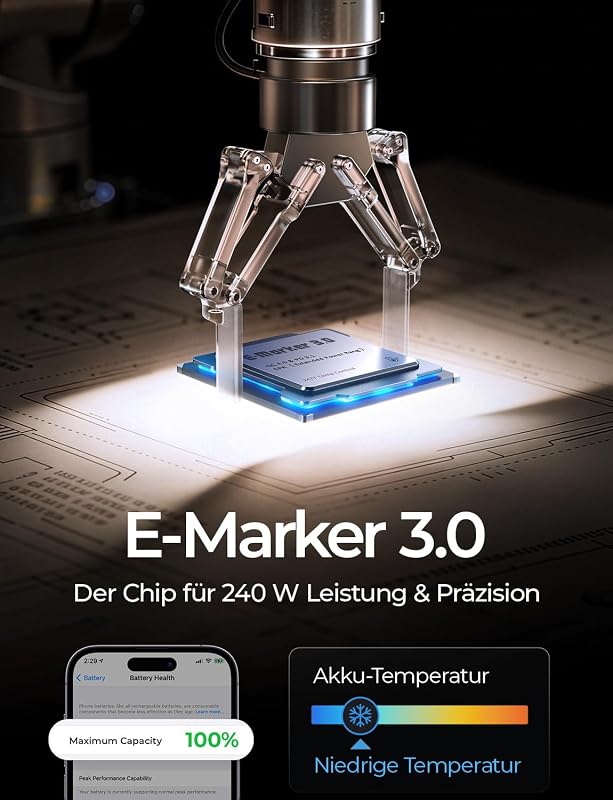 USB C Kabel, 240W [2m] PD3.0 Schnellladekabel USB C auf USBC, Nylon Geflochten Ladekabel USB-C Ladegerät für iPhone 17 16 15 Pro Max Samsung Galaxy S25 S24 S23 Pixel 9 iPad Air Pro MacBook usw.