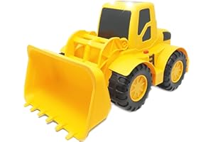 Boley Builders Large Bulldozer Front Loader Truck with Lights and Sounds - Kids Construction Toys and Vehicles for Toddlers Boys and Girls