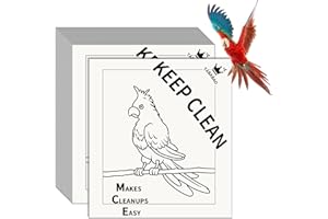 TABABAO Bird Cage Liners, Bird Cage Paper Liners, 20pcs Disposable Cage Liners for Birds, Pre-cut Large Bird Cage Paper Liners For Parrot, Parakeet, Conure, Cockatiel, 20 X 18 inch