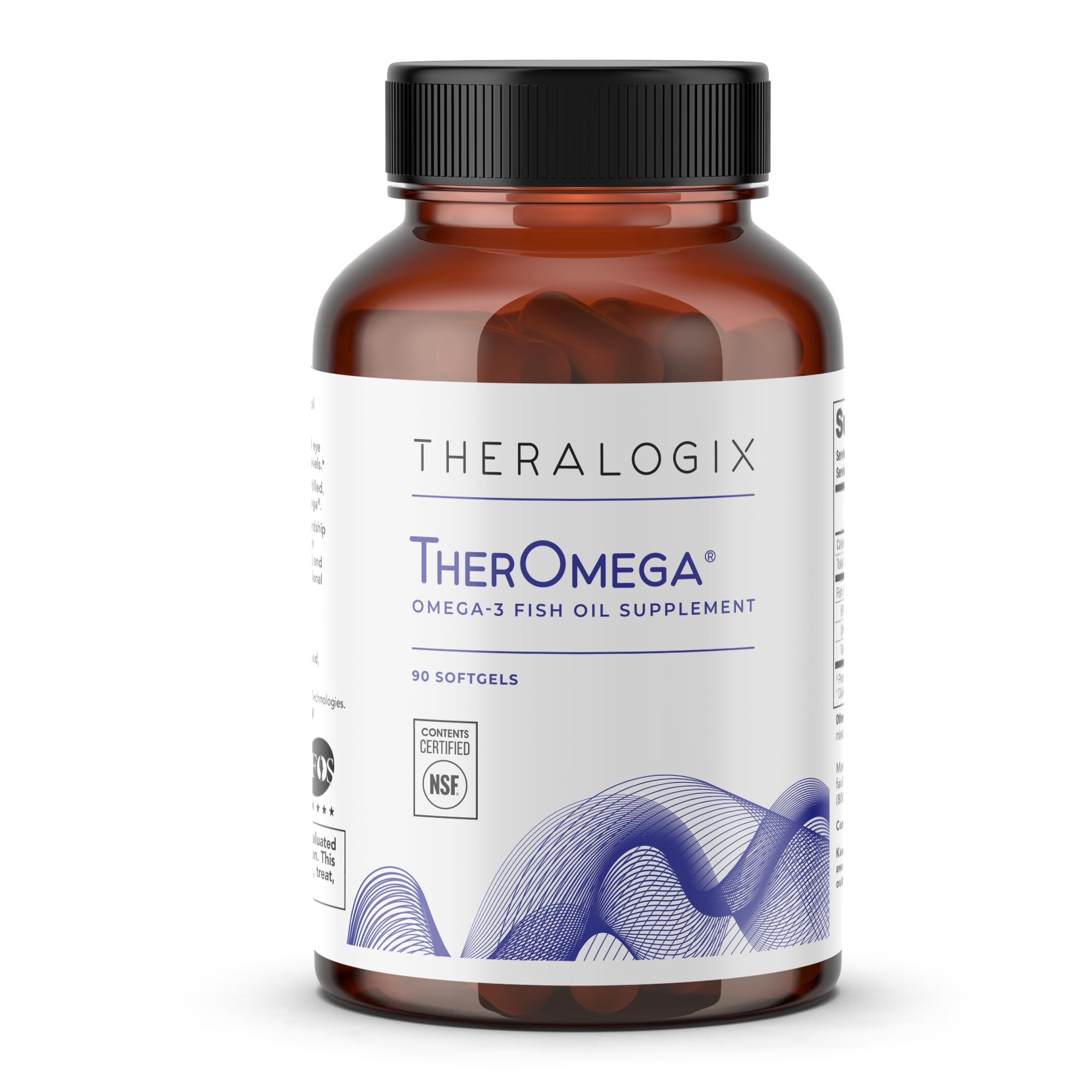Theralogix TherOmega Omega-3 Fish Oil Supplement - Supports Heart, Brain, Immune & Joint Health* - 700 mg DHA & EPA from Wild Alaska Pollock - Sustainably Sourced - NSF Certified - 90 Softgels