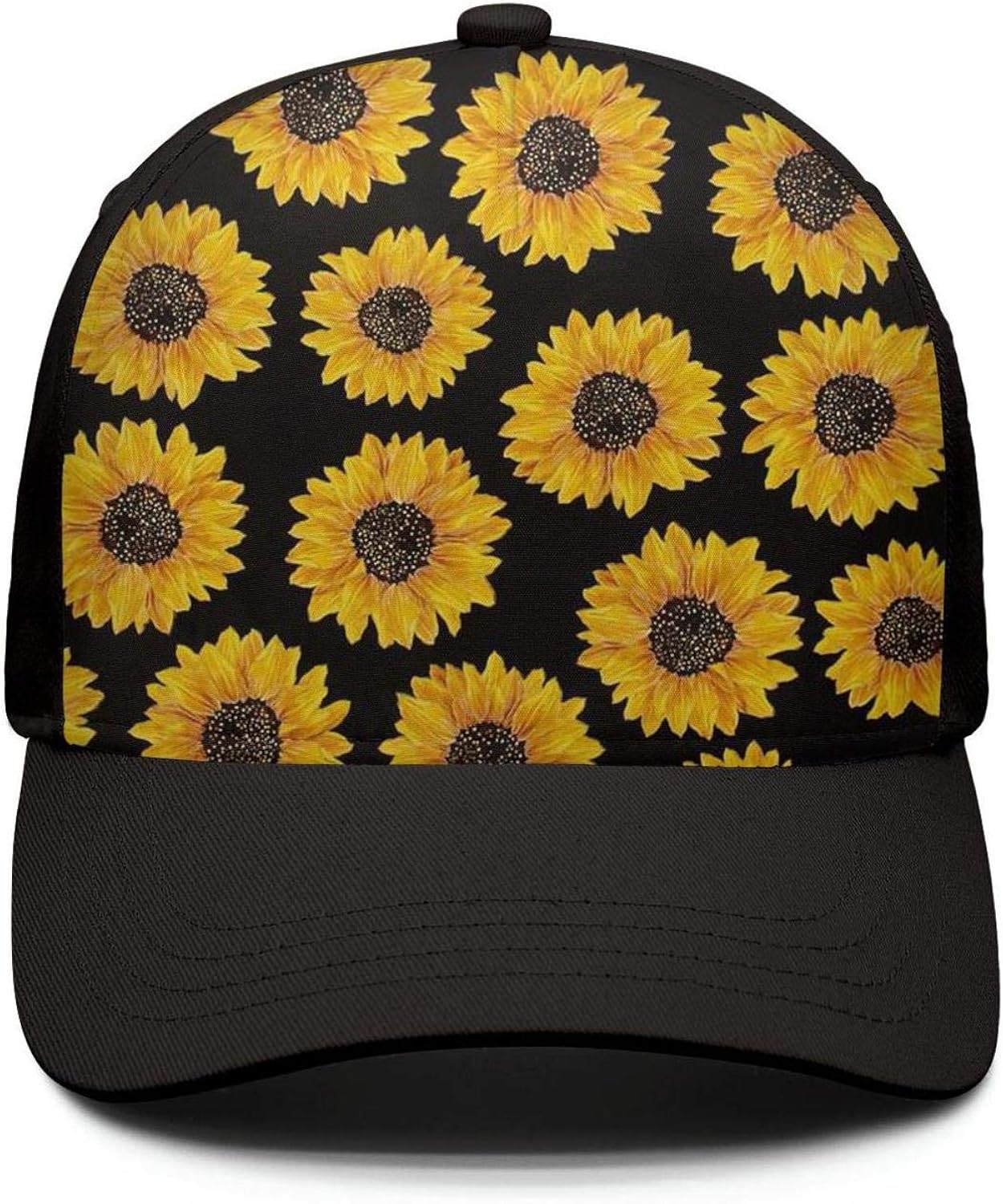 Unisex Beautiful Yellow Sunflowers Snapback Stylish Hat Adjustable Cap