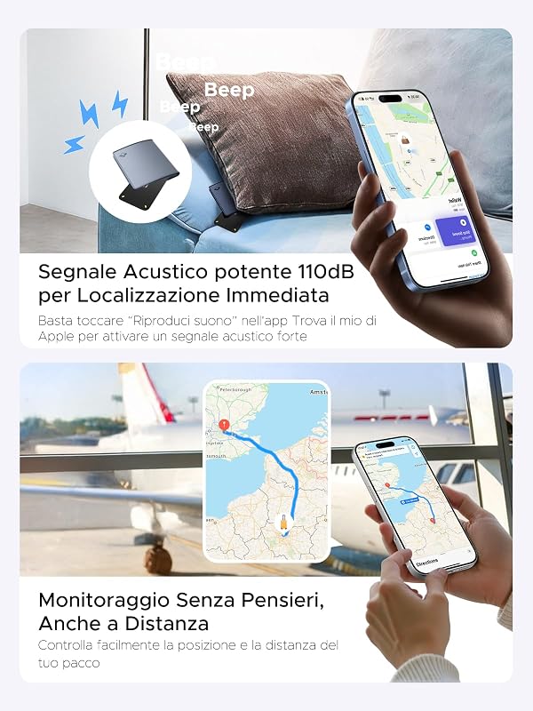 FineTrack Slim Duo 2 Supporto iOS Find My o Android Find Hub 1.9MM