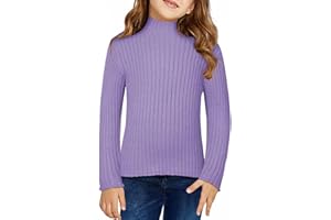 DOKOTOO KIDS Girls Turtleneck Sweater Kids Casual Long Sleeve Knitted Slim Fit Pullover Tops 7-15 Years