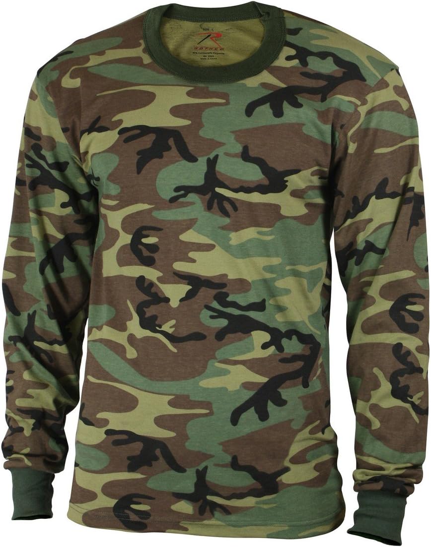 UncleSamsDEALS Woodland Camo Long Sleeve T-Shirt