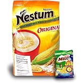 Nestum All Family Multigrain Cereal and 1-Pack Nestle Cereal Snack Bundle (Milo or Koko Krunch or Honey Star, 30 g) - Low Fat Cereal Made with Wholemeal Wheat, Rice &amp; Corn Grits, Fortified with Vitamins (Original, 500 g)