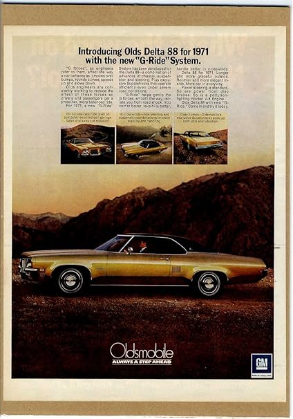 Amazon 1971年 オールズモビル デルタ Oldmobile 1970年代 自動車 アメ車 アメリカ雑誌広告 インテリアポスターに 自動車広告 ホーム キッチン 通販