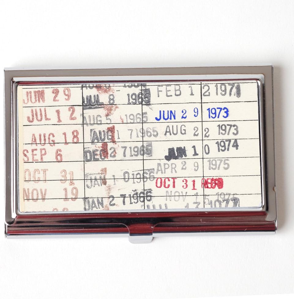 Library Due Date Card Business Card Case