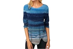 PETYCZEN Womens Tops Dressy Casual Spring Summer 2023 Long Sleeve Zip Up Shirts Loose Side Button Going Out Tops Blouse Tunic