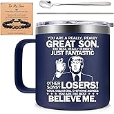 Fufendio Gifts for Son - You Are a Really Really Great Son Mug 14oz - Birthday Christmas Fathers Day Gift for Son Stepson BonusSon from Mom Dad Stepmom