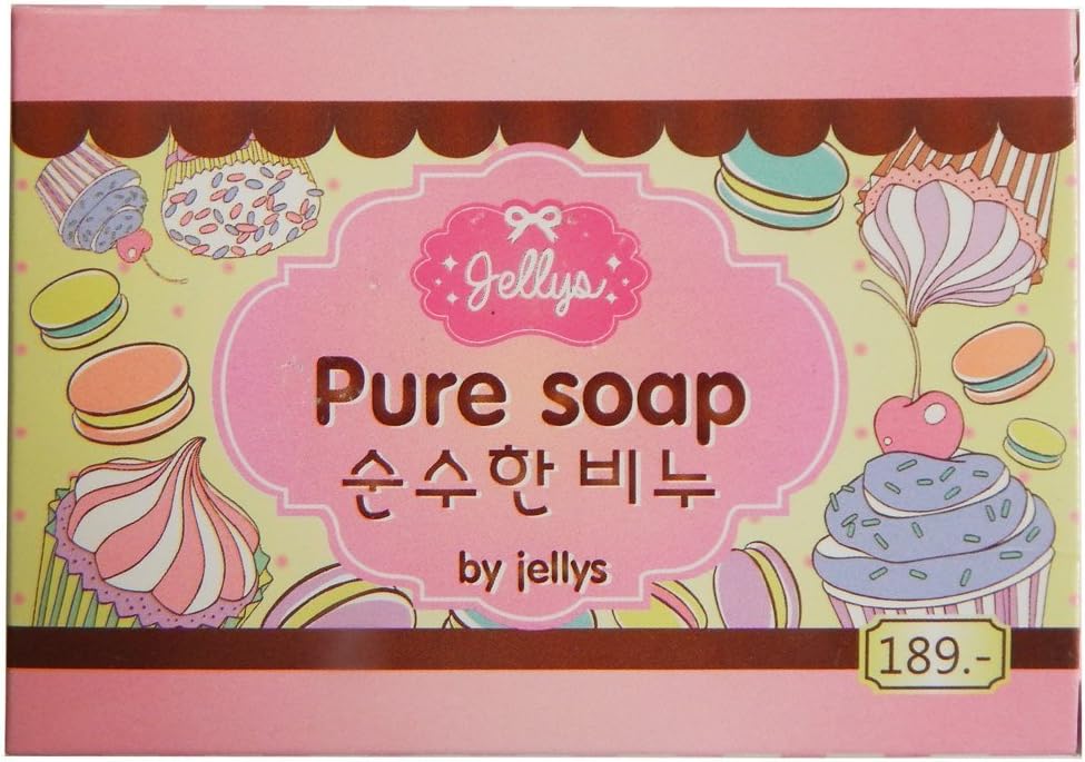 Jellys Pure Soap Body Whitening Vitamin E White Aura Reduce Dark Spot Anti Aging 1 bar 100 g. Ship from USA arrive you within 5 days by Jellys