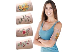 Vabean 4 Pcs PICC Line Cover Sleeve PICC Upper Arm Cover Soft Breathable Elastic Line Sleeve for Women Men Adult(X- Large,Nude Color)