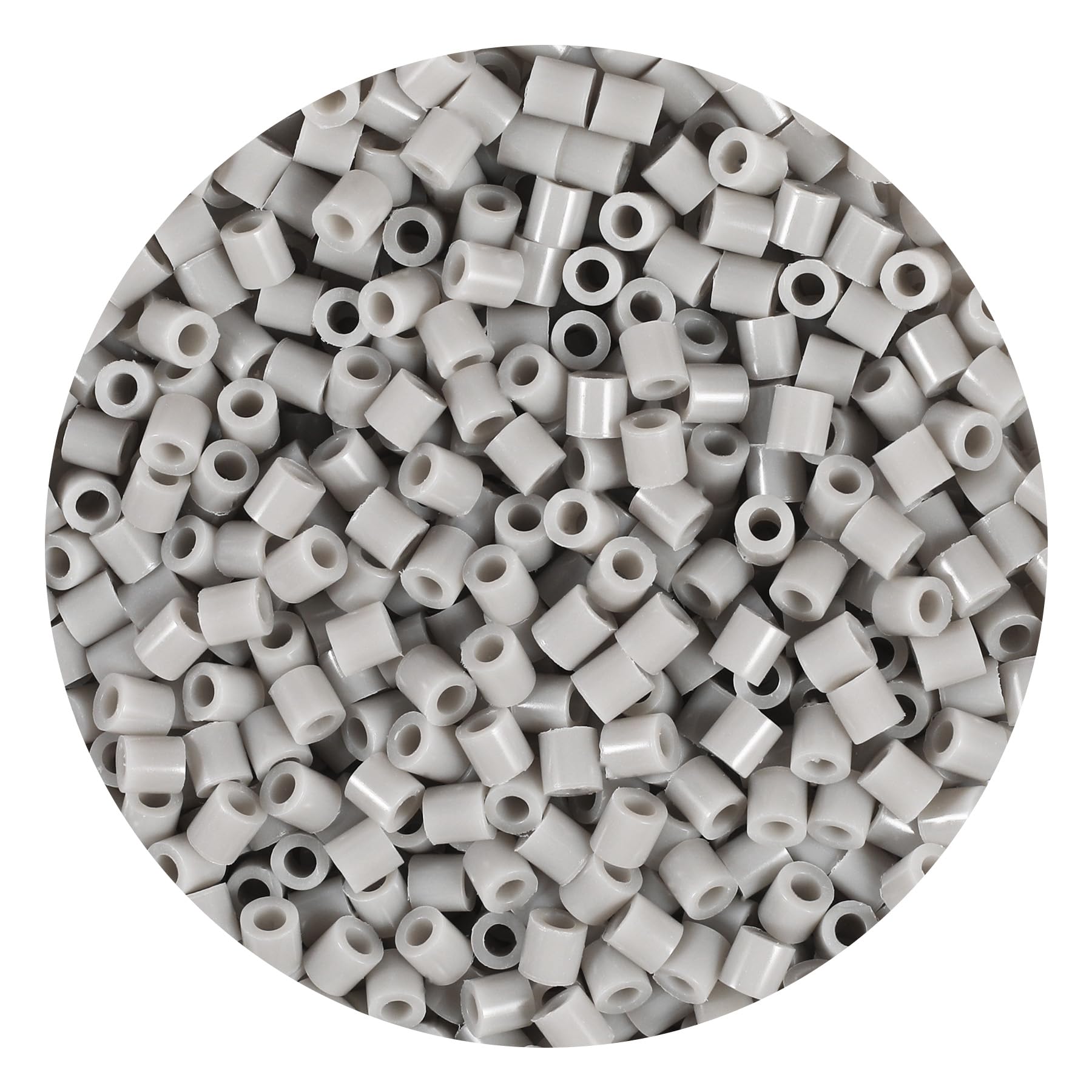 1000Pcs Loose Fuse Beads 5mm Bulk Refill Kit Fast Easy to Use Stress Relief Pixel Art Melting Beads for DIY Decor Crafts Creative Handmade Projects 3D Craft (Grey 1)