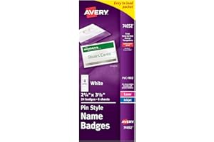 Pin Style Name Badges on 4-1/4" x 11" Sheets