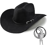 Classic-Western-Cowboy-Hat Upturn-Brim Felt-Cowgirl-Hat  display picture 2