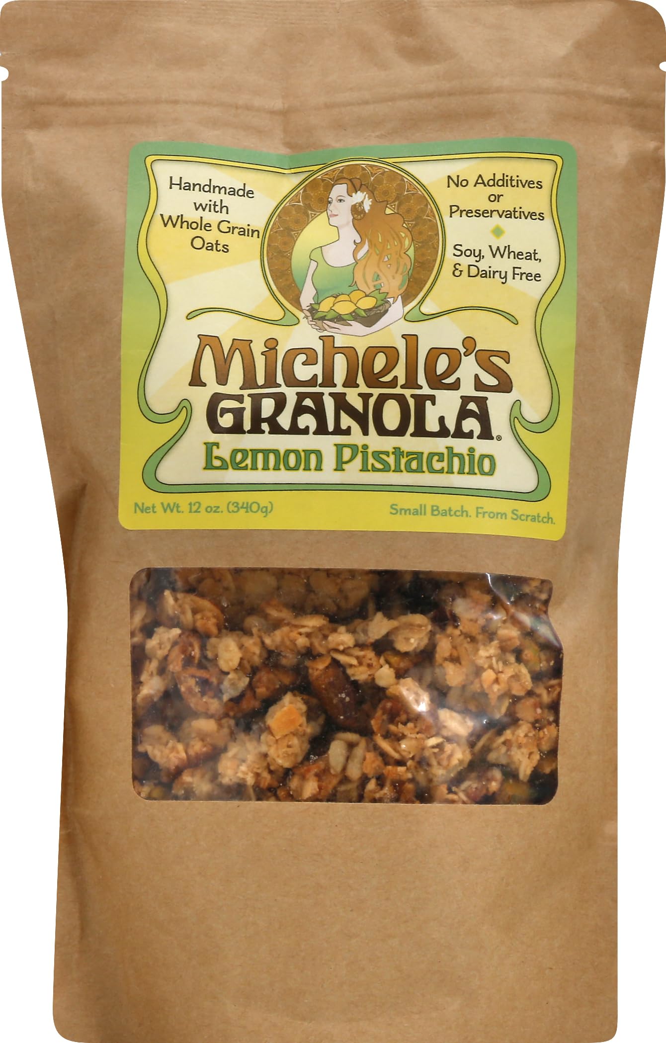 Photo 1 of EXP 12/25/2024 MICHELES GRANOLA Lemon Pistachio Granola, 12 OZ