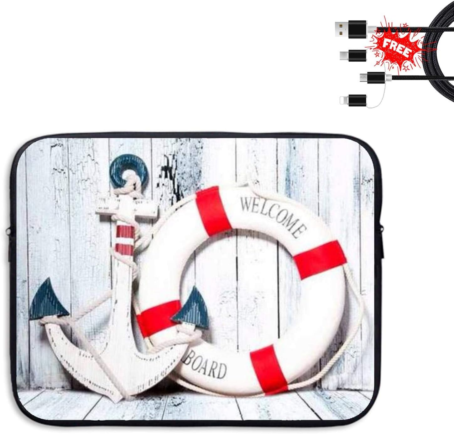 Business Laptop Bag Briefcase Gift Sleeve Lifebuoy Case Cover Handbag for MacBook 15 in