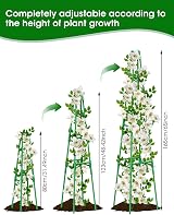 MYMULIKE Garden Trellis 165cm Obelisk Plant Support Tower for Climbing Vines view 3