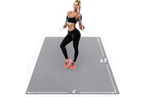 UMINEUX Large Yoga Mat for Men and Women 1/4 & 2/5 Inch Extra Thick TPE Fitness Mat for Home Gym Workout, Non-Slip, Eco Friendly Exercise Mat for Yoga, Pilates, Stretching, Meditation