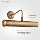 National Lighting YOKER Traditional Decorative Antique Brass E14 LED Wall Lamp view 4