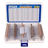 BOJACK 1000 Pcs 25 Values Resistor Kit 1 Ohm-1M Ohm