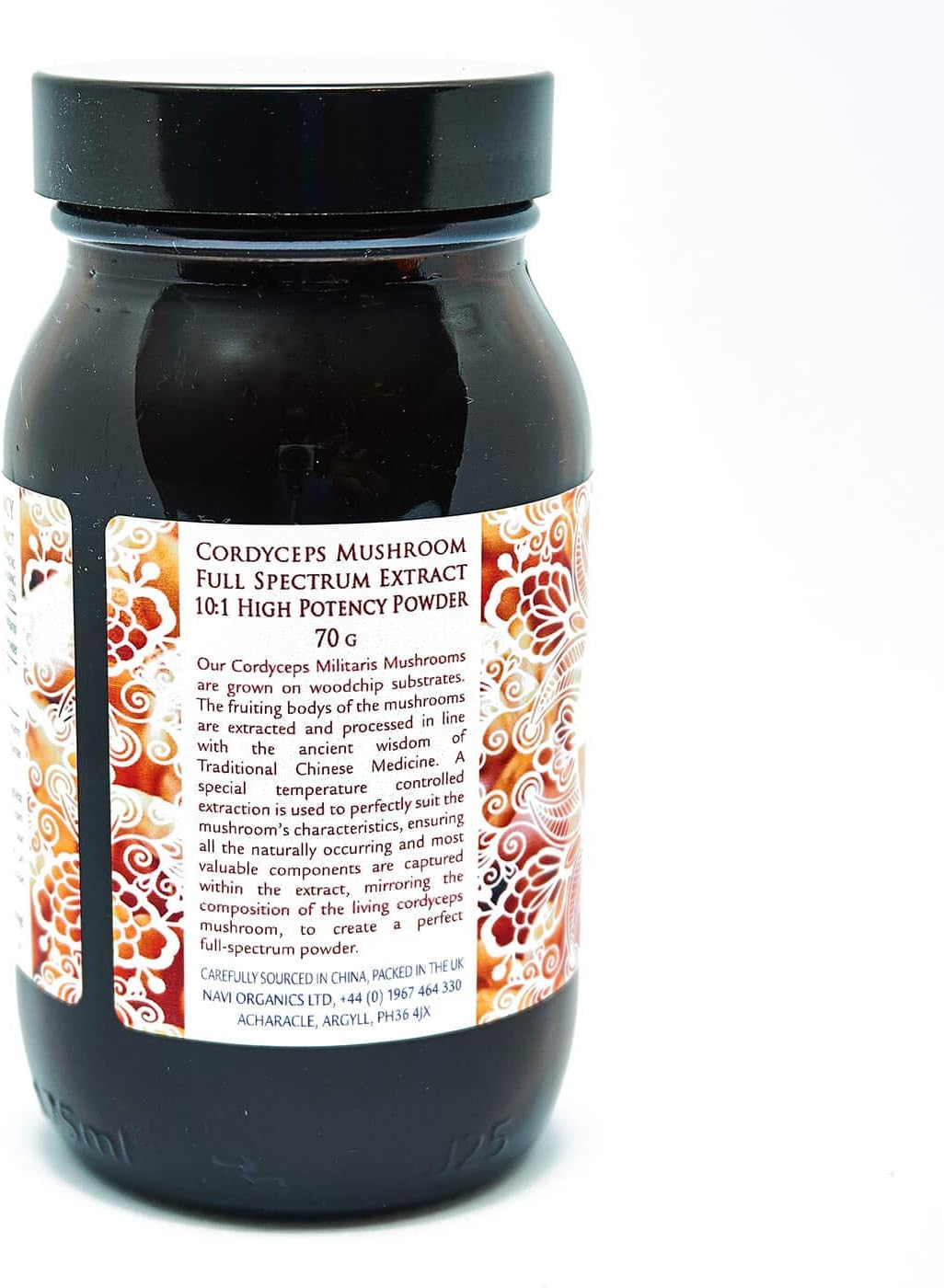 Full Spectrum Cordyceps Militaris Fruiting Body Extract Powder - Superior Extract (70g), 70 g (Pack of 1) - Image 3