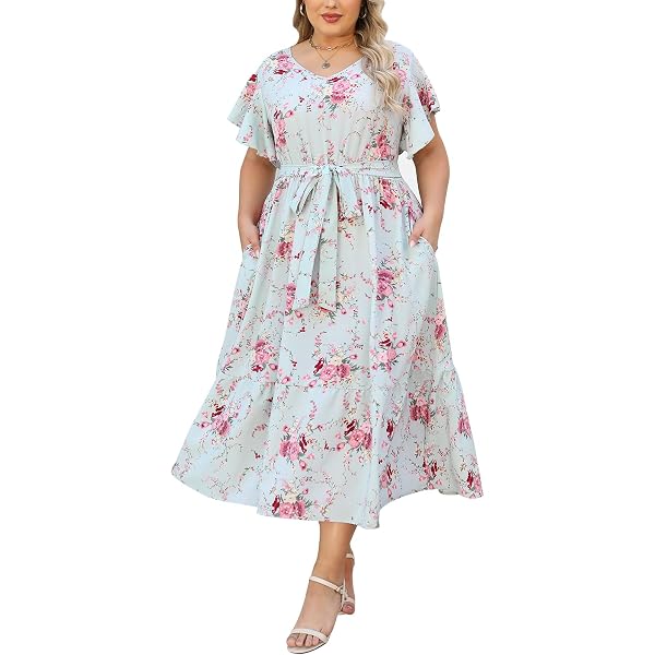 TACSTRUN Women's Plus Size Christmas Maxi Dresses Long Sleeves Lapel Lace  Up Plaid Curved Hem Fall Winter Dress,Brass,M at Amazon Women's Clothing  store