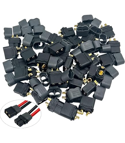 Lot 5 Paires Connecteurs XT90E-M + XT90H Mâle/Femelle – Soudure, 30A, Pour Batterie LiPo RC Voiture/Drone/Bateau