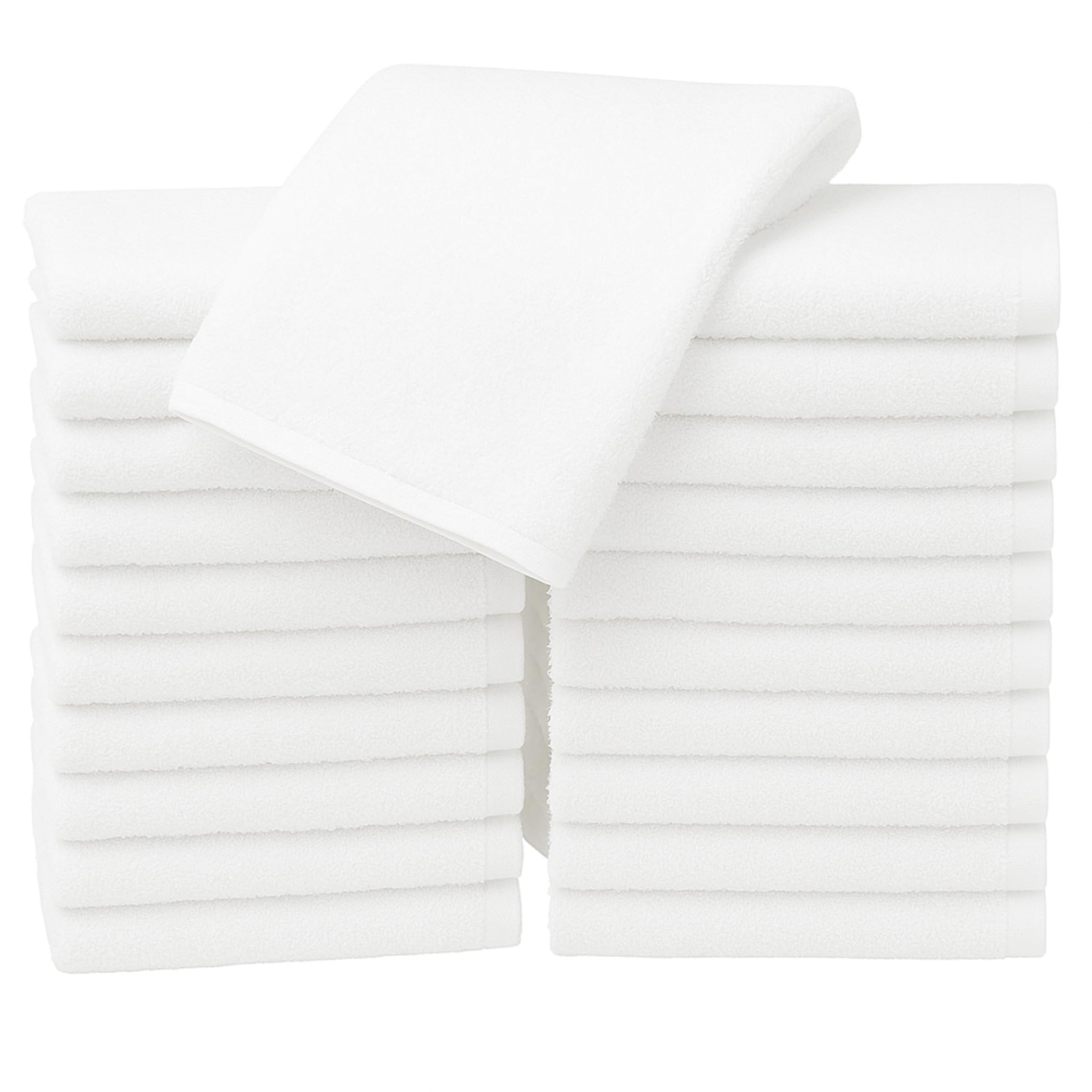 Family Bedding Pack of 12 Baby Nappies Washable - Baby Reusable Nappies 100% Cotton - Nappy Absorbent Washable Nappies for Babies - Baby FACE Hand Cloths Bath Flannel Wash Towel Wipe Feeding 60x60cm.