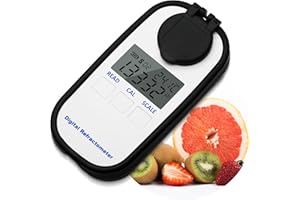 AMTAST Digital Sugar Refractometer 0-90.0% Brix Refractometer Sugar Content Tester with Automatic Temperature Compensation (ATC) Refractometer to Measure Brix & Refractive Index (Model AMR302)