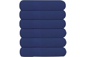 KAHAF COLLECTION Pack of 6 Bath Towels 27 x 54 Inches, 100% Cotton, Larger & Lighter Weight, Quicker to Dry, Super Soft and Absorbent, Perfect for Bathroom (Navy)