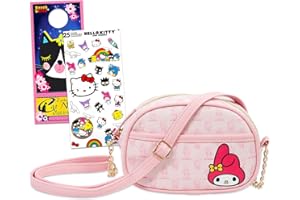 Sanrio My Melody Shoulder Bag Set - Bundle with My Melody Crossbody Messenger Purse, Stickers, More | Sanrio Travel Handbag Accessories for Girls