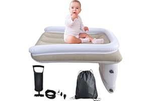 LUCKLYJONE Travel Kids Airplane Bed, Travel Foot Rest Pillow for Toddler Included Manual Inflatable Pump, Bag