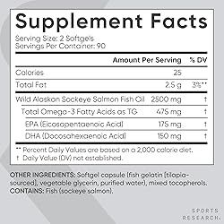 Sports Research® Salmon Oil - Single-Source Wild