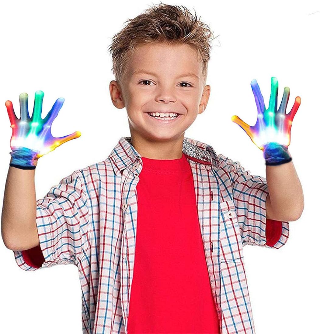 Gifts for Teen Girls, TOPTOY Flashing LED Gloves Gift Ideas for Teen Boys Girls Autism Cool Toys for 3-12 Years Old Boys Girls Best Birthday Gifts Toys Presents for 3-12 Boys Girls Light Gloves TTG001: Clothing