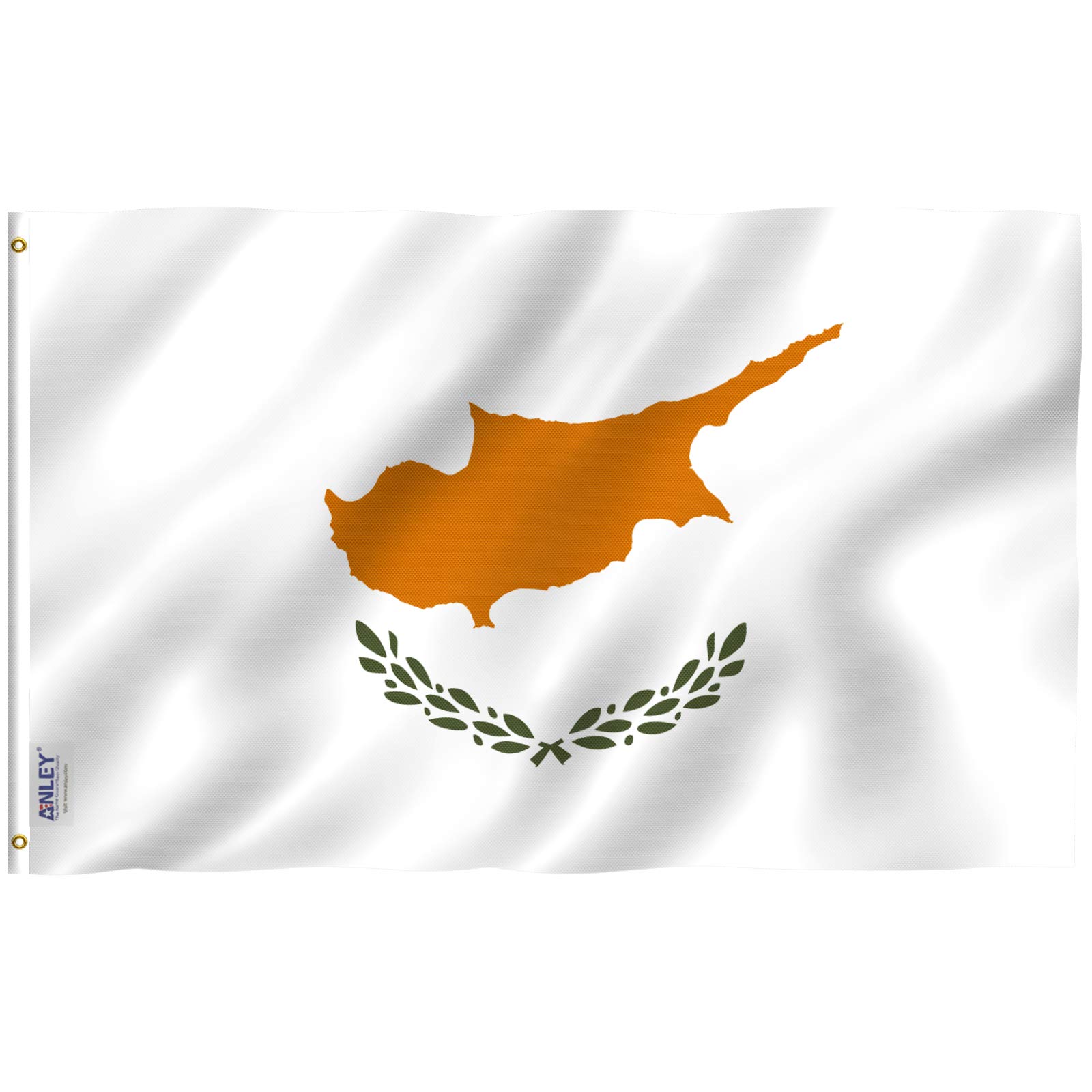 ANLEY Fly Breeze 3x5 Feet Cyprus Flag - Vivid Color and UV Fade Resistant - Canvas Header and Double Stitched - Republic of Cyprus Flags Polyester with Brass Grommets 3 X 5 FT