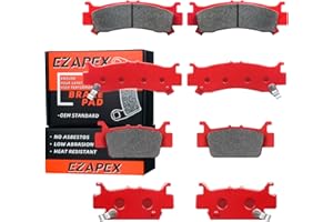 EZAPEX Brake Pad Front and Rear Compatible with 2016-2023 Honda Pioneer 1000&1000-5 2019-2023 Talon1000R&1000X Ceramic 4 Sets 06451-HL4-A01