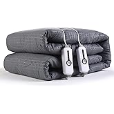 SUNNY HEAT Electric Mattress Pad Queen Size 60''×80'', 4 Heating Levels & 10 Hour Auto Shut Off, Elastic Deep Pocket, Warm an